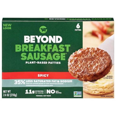beyond meat breakfast sausage plant-based patties spicy